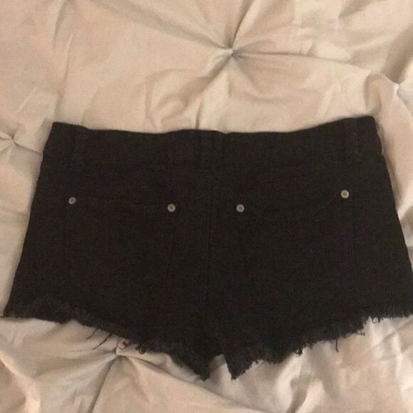 ~Sold ~Blue Asphalt Cutoff short shorts Black sz 9 - Picture 2 of 3